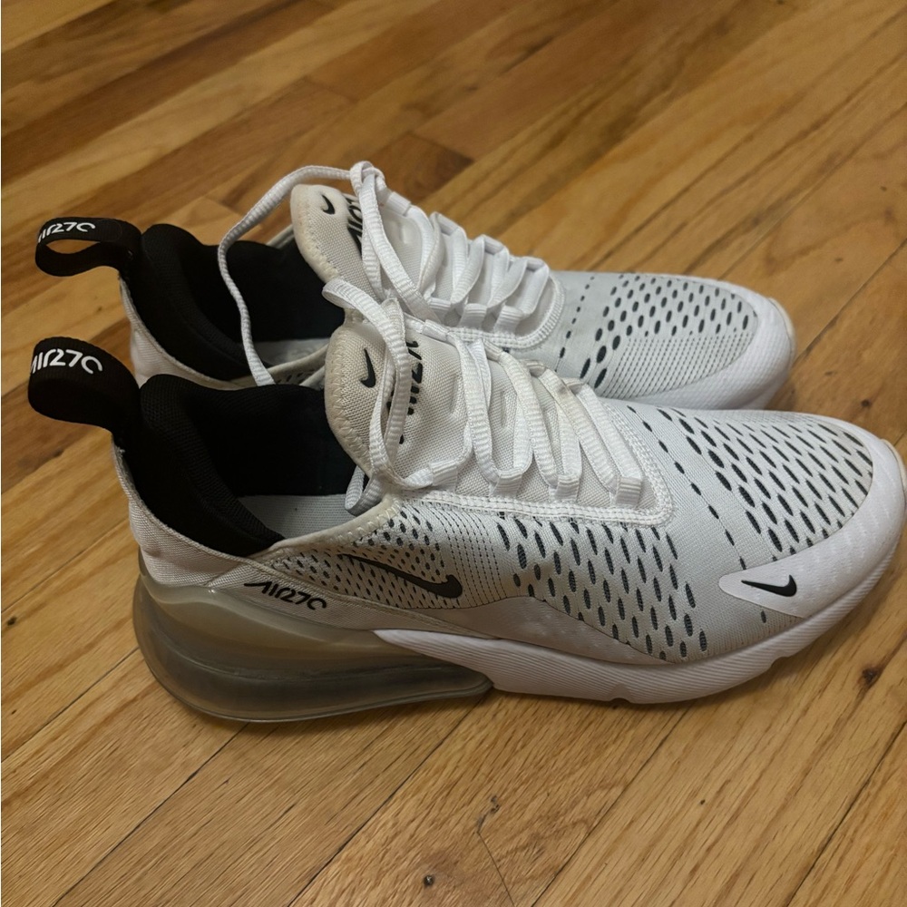 Nike Air Max 270 White and Black Men's Athletic Shoes